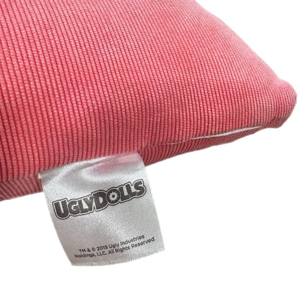 UglyDolls Moxy Pink Corduroy Plush Throw Pillow Character Cushion square monster